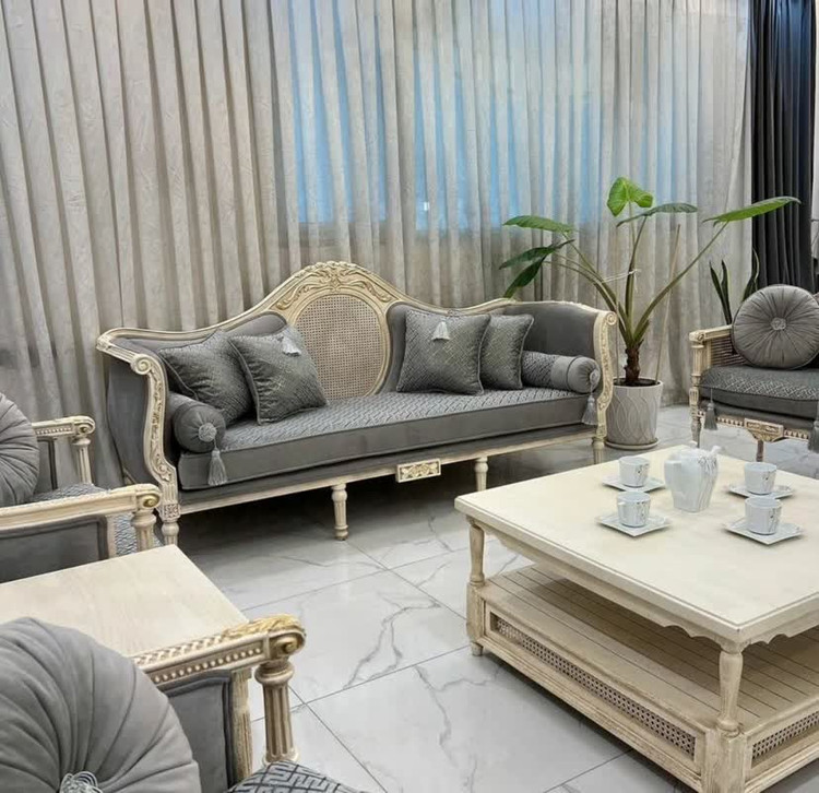 مبل کلاسیک 7نفره مدل کاجی حصیری